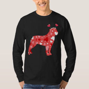 Camiseta Corazones cortos Rottweiler Perro Cuppy Lover