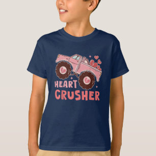 Camiseta Corazones Cruzados Monstruo Camión Dump Caza de Am