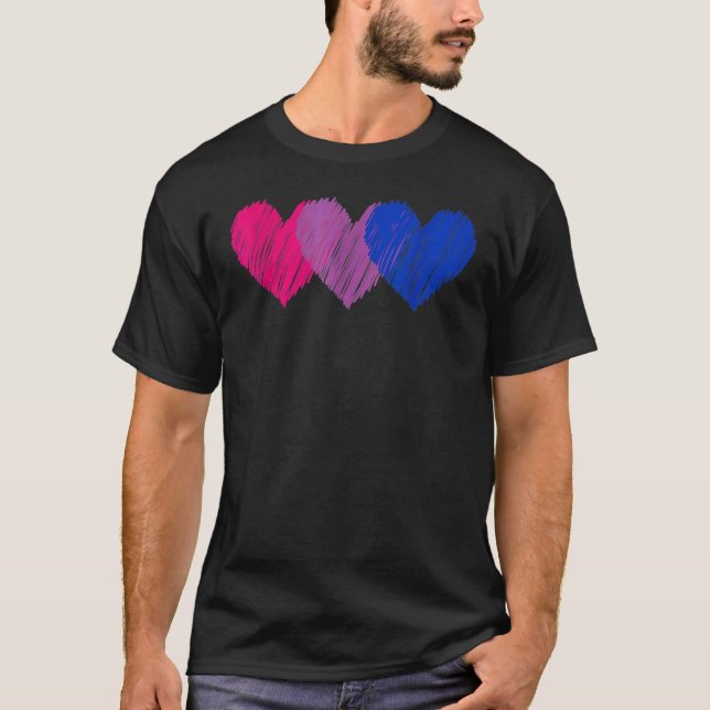 Camiseta Corazones Cutos Lgbtq Aman El Orgullo Gay Bisexual (Anverso)
