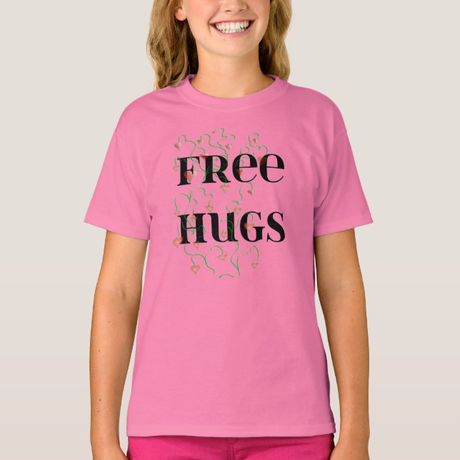 Camiseta Corazones de abrazos libres (Anverso)