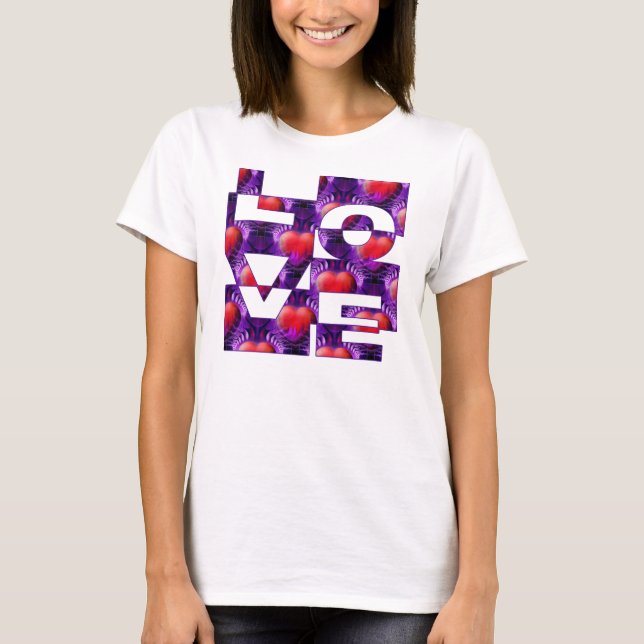 Camiseta corazones de amor (Anverso)
