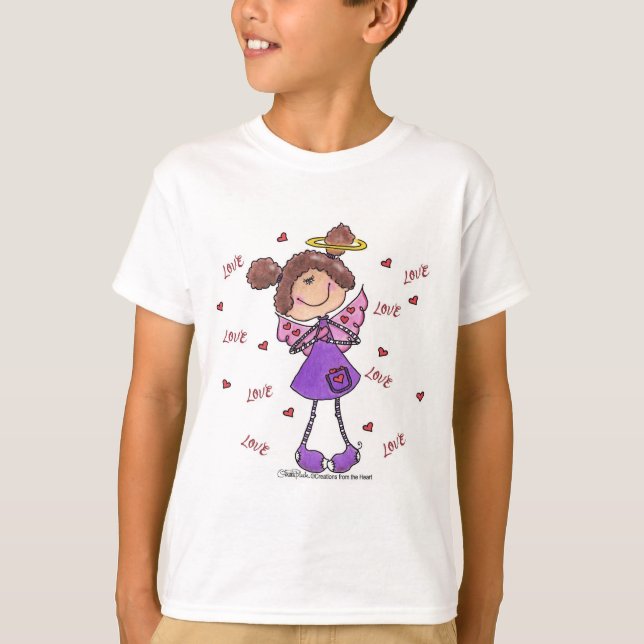 Camiseta Corazones de ángel (Anverso)
