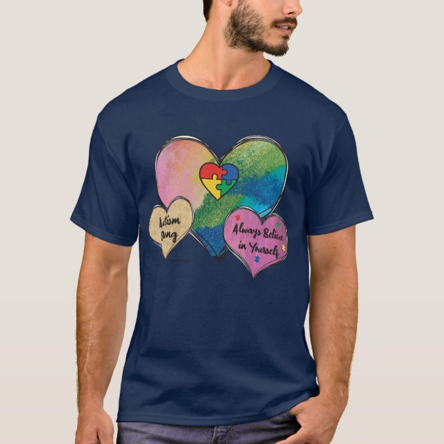 Camiseta Corazones de Autismo (Anverso)