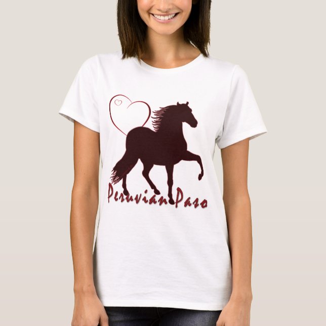 Camiseta Corazones de Caballo de Paso del Perú (Anverso)