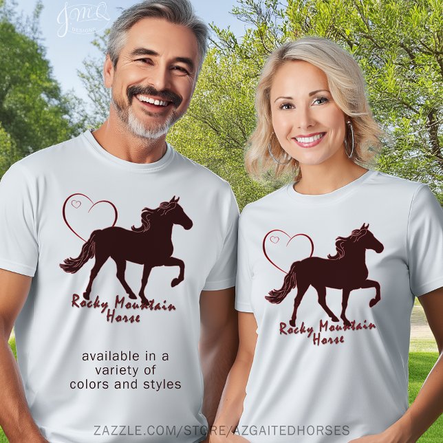 Camiseta Corazones de caballos de las Montañas Rocosas (Rocky Mountain Horse Hearts T-Shirt)