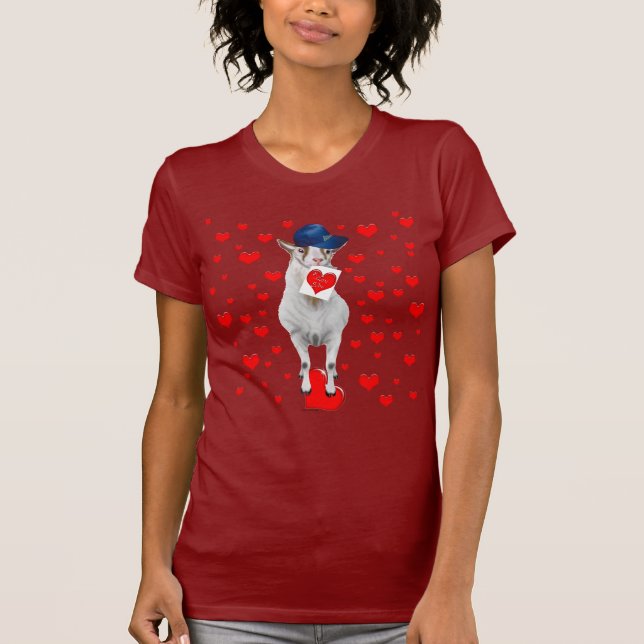 Camiseta Corazones de cabra de San Valentín (Anverso)
