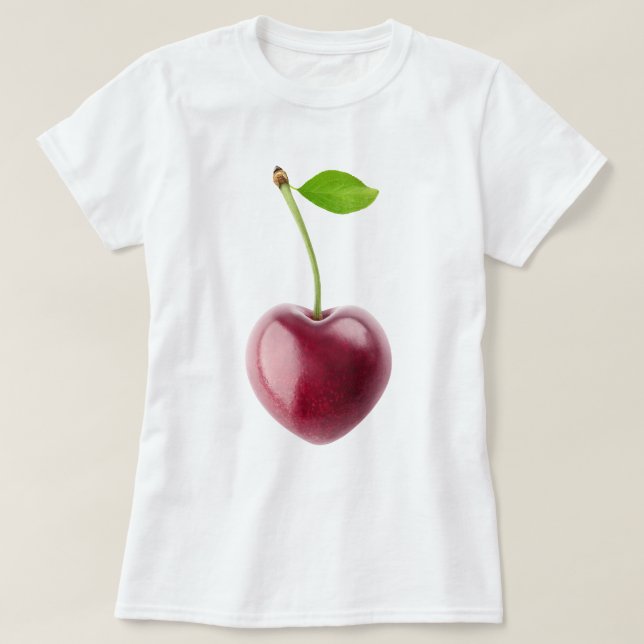 Camiseta Corazones de cereza (Diseño del anverso)