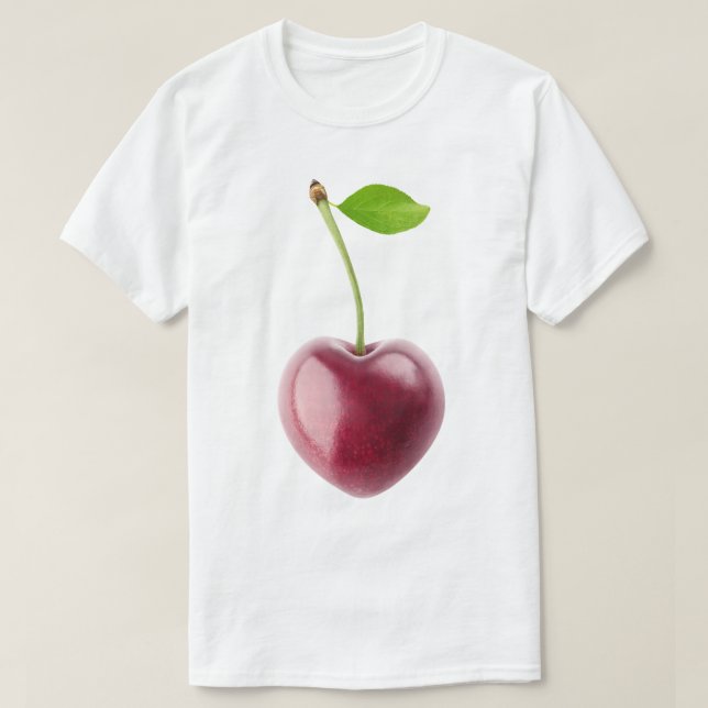 Camiseta Corazones de cereza (Diseño del anverso)