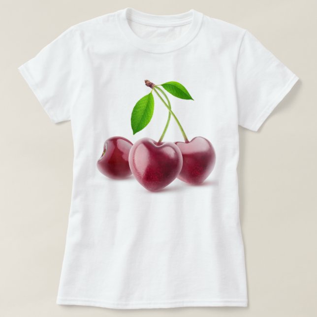 Camiseta Corazones de cereza (Diseño del anverso)