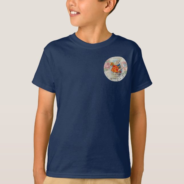 Camiseta Corazones de Conejo Blanco Alice Clásico (Anverso)