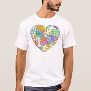 Camiseta Corazones de Confeti Pastel