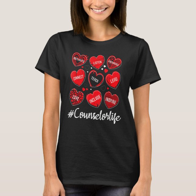 Camiseta Corazones de consejeros escolares - Asesoramiento  (Anverso)