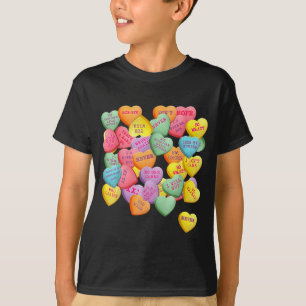 Camiseta Corazones de Conversación de Caramelo Antiguo para