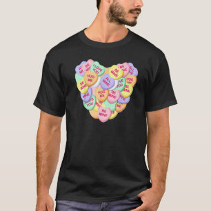 Camiseta Corazones de Conversación de Caramelo Antiguos par