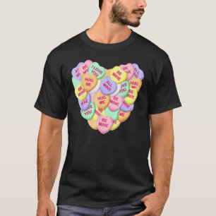 Camiseta Corazones de Conversación de Caramelo Antiguos par