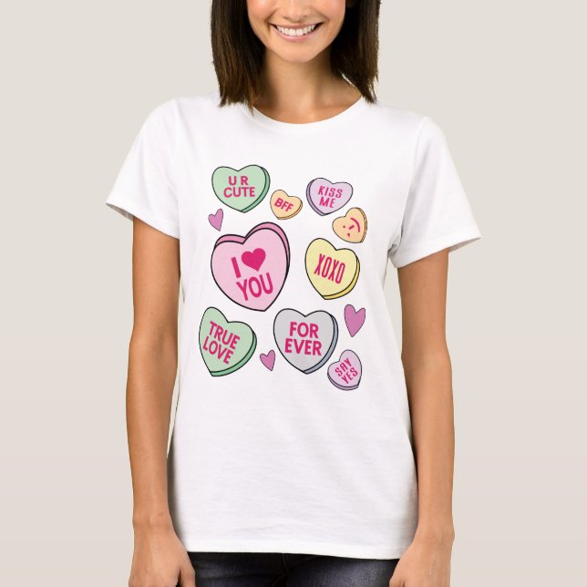 Camiseta Corazones de Día de San Valentín de Candy (Anverso)