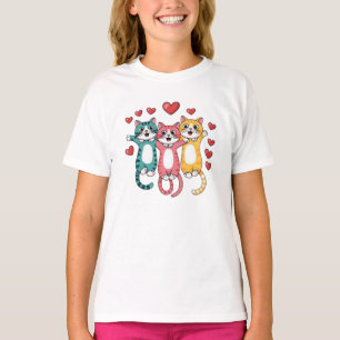 Camiseta Corazones de gatos