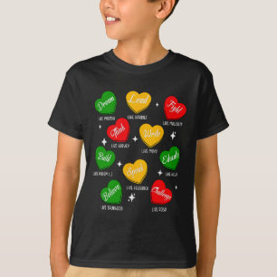 Camiseta Corazones de Historia Negra Retro Sueñan Como Muje
