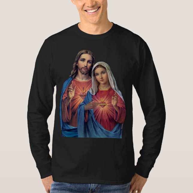 Camiseta Corazones de Jesús y María muy unidos (Anverso)