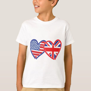 Camiseta Corazones de la bandera estadounidense/bandera de 