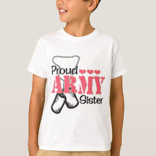Camiseta Corazones de la hermana del ejército