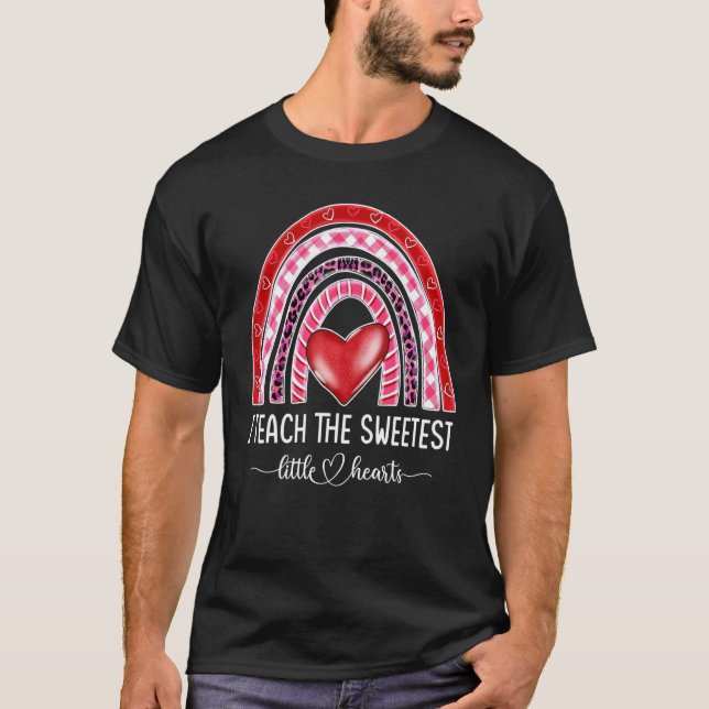Camiseta Corazones de Leopardo Arcoiris Enseño El Valente M (Anverso)
