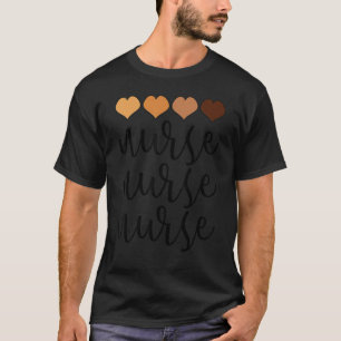 Camiseta Corazones de melanina enfermera historia negra afr