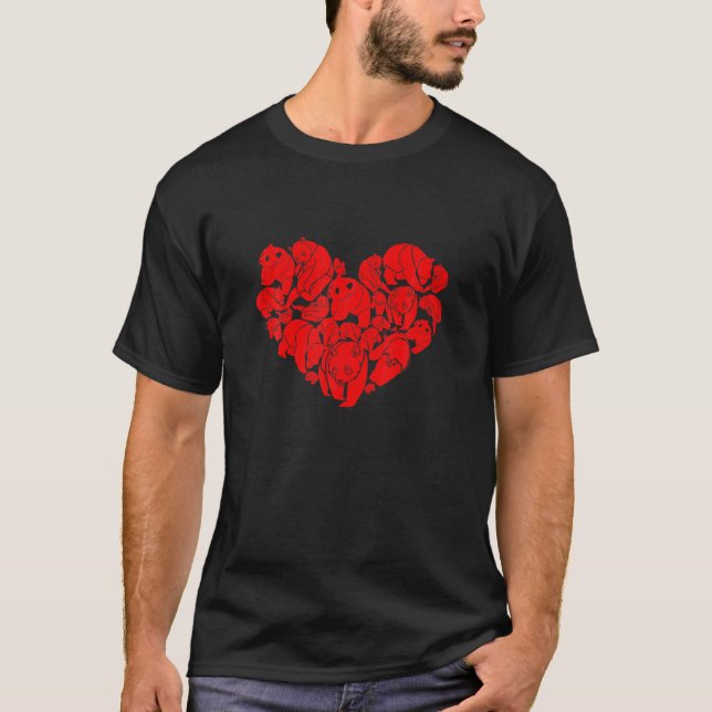 Camiseta Corazones de oso de panda lindo a los animales de  (Anverso)