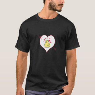 Camiseta Corazones de pato lindo San Valentín Día de pollos