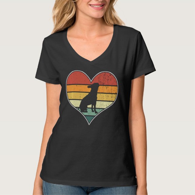 Camiseta Corazones de perro de Boston terrier, acolchado va (Anverso)