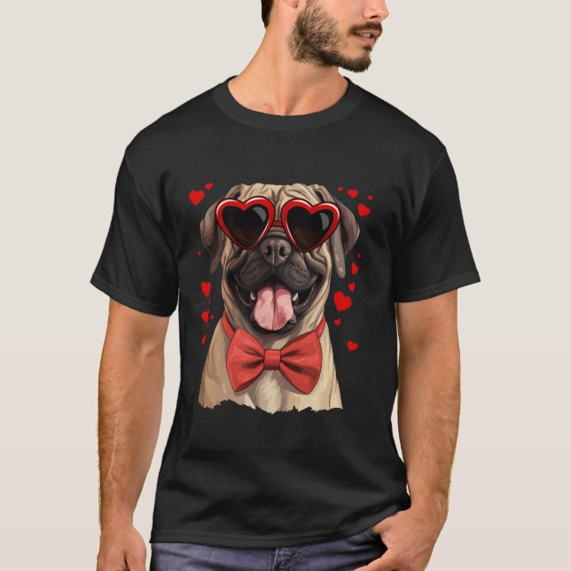 Camiseta Corazones de perro martillo inglesa gafas de sol m (Anverso)