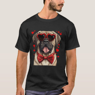 Camiseta Corazones de perro martillo inglesa gafas de sol m