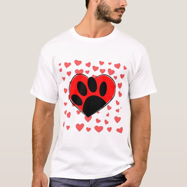 Camiseta Corazones de Perro por todas partes (Anverso)