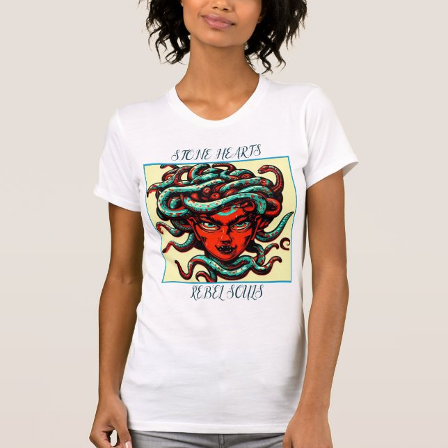 CAMISETA 'CORAZONES DE PIEDRA - ALMAS REBELDES' (Anverso)