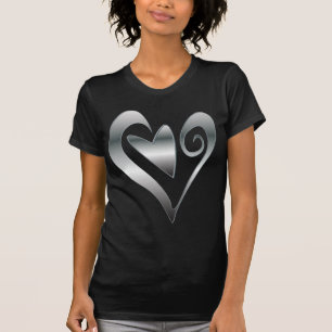Camiseta Corazones de plata