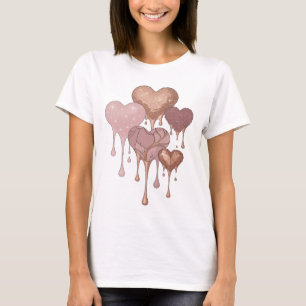 Camiseta Corazones de plata vibrantes y diseño de ESTRELLAS