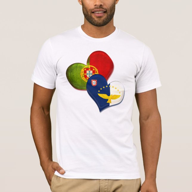 Camiseta Corazones de Portugal y de Azores (Anverso)