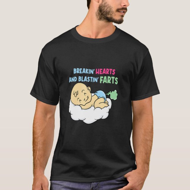 Camiseta Corazones de ruptura Blastin Farts Baby Papa (Anverso)