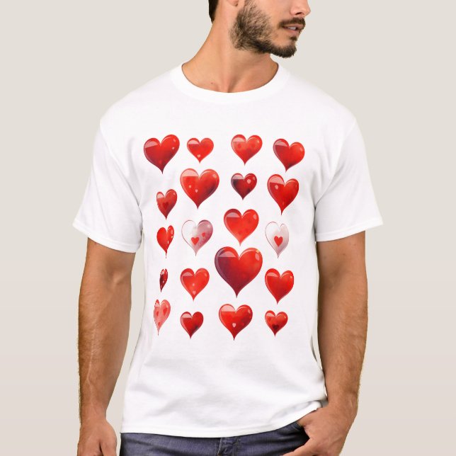 Camiseta Corazones de San Valentín (Anverso)
