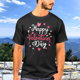 Camiseta Corazones de texto del Feliz Día de San Valentín