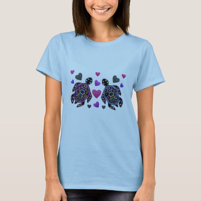 Camiseta Corazones de tortuga marina (Anverso)