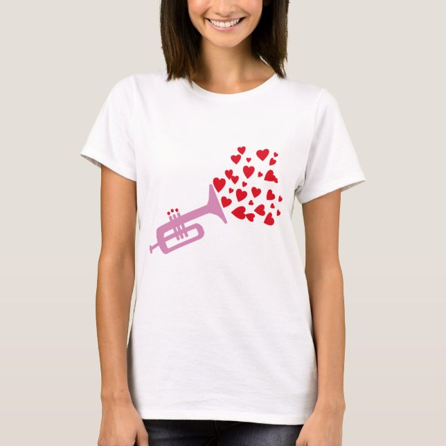 Camiseta Corazones de trompeta (Anverso)