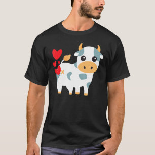 Camiseta Corazones de Vaca Cute Día de San Valentín