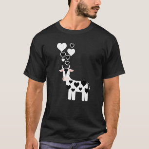Camiseta Corazones de vaca lechera linda Aman las Vacas