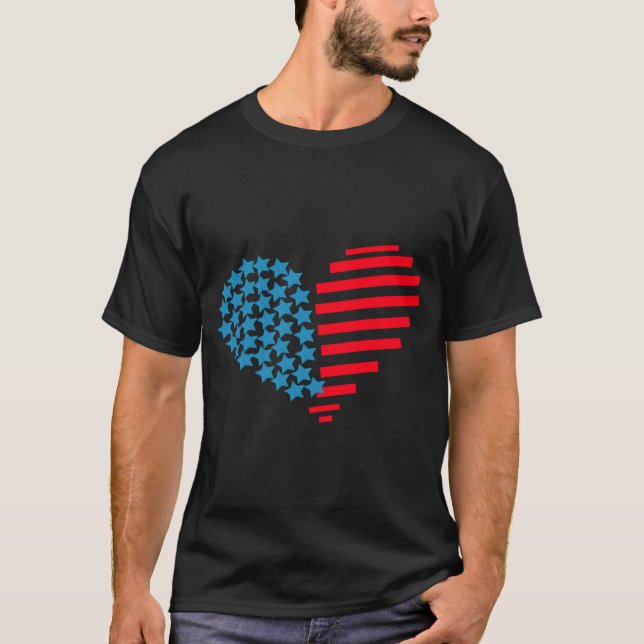 Camiseta corazones del 4 de julio (Anverso)