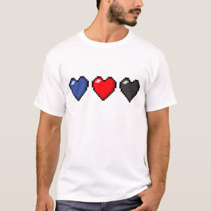 Camiseta Corazones del pixel de Polyamorous