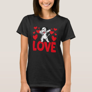Camiseta Corazones Día de San Valentín Amor dálmata Animal