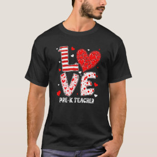 Camiseta Corazones divertidos aman al profesor preuniversit