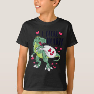 Camiseta Corazones divertidos de dinosaurio Día de San Vale