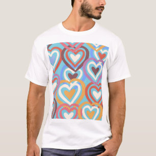Camiseta Corazones divertidos: Patrón de textura sin costur